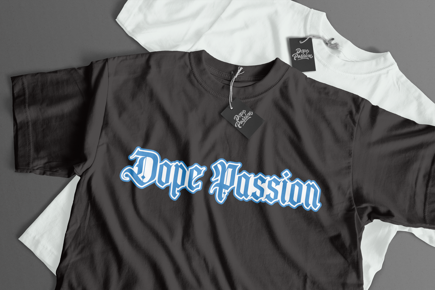 DOPE PASSION | OLD ENGLISH | BLUE  | T-SHIRT
